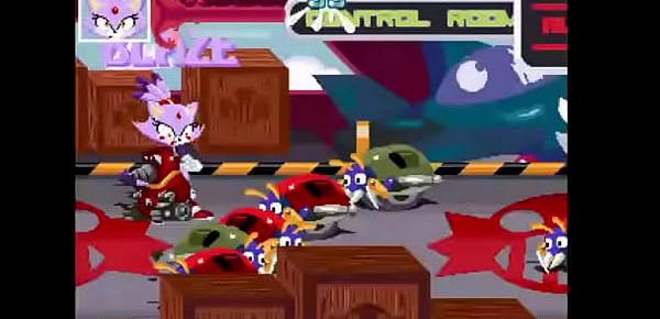  Sonic Project X Love Potion Disaster - Blaze Tries to stop the pink smoke